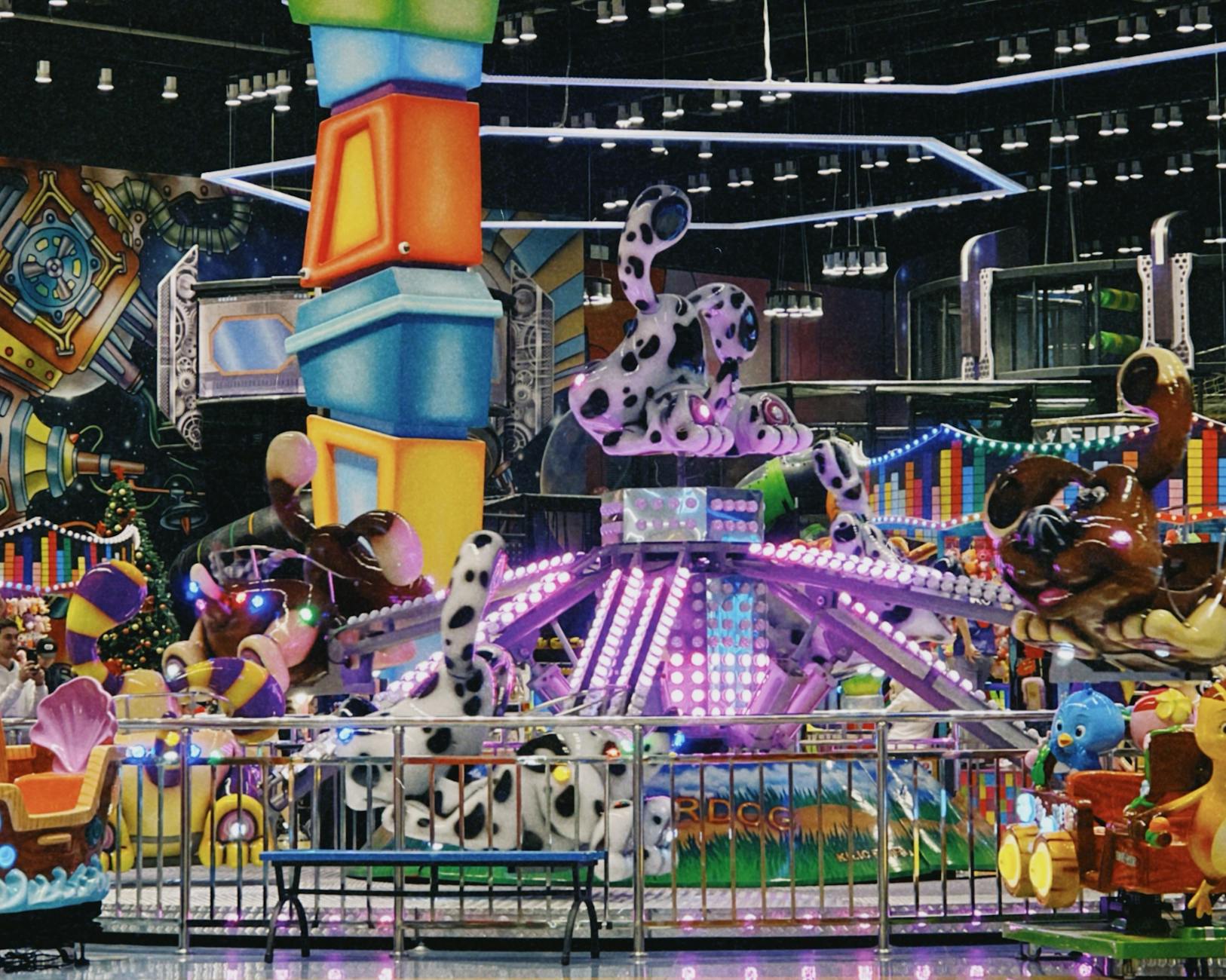 Kids market carousel indoor play area