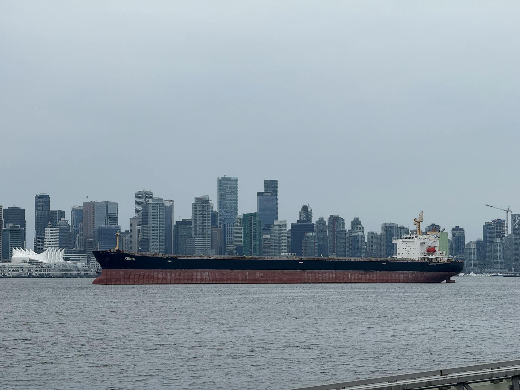 Alaska cruise ship departing Vancouver harbour