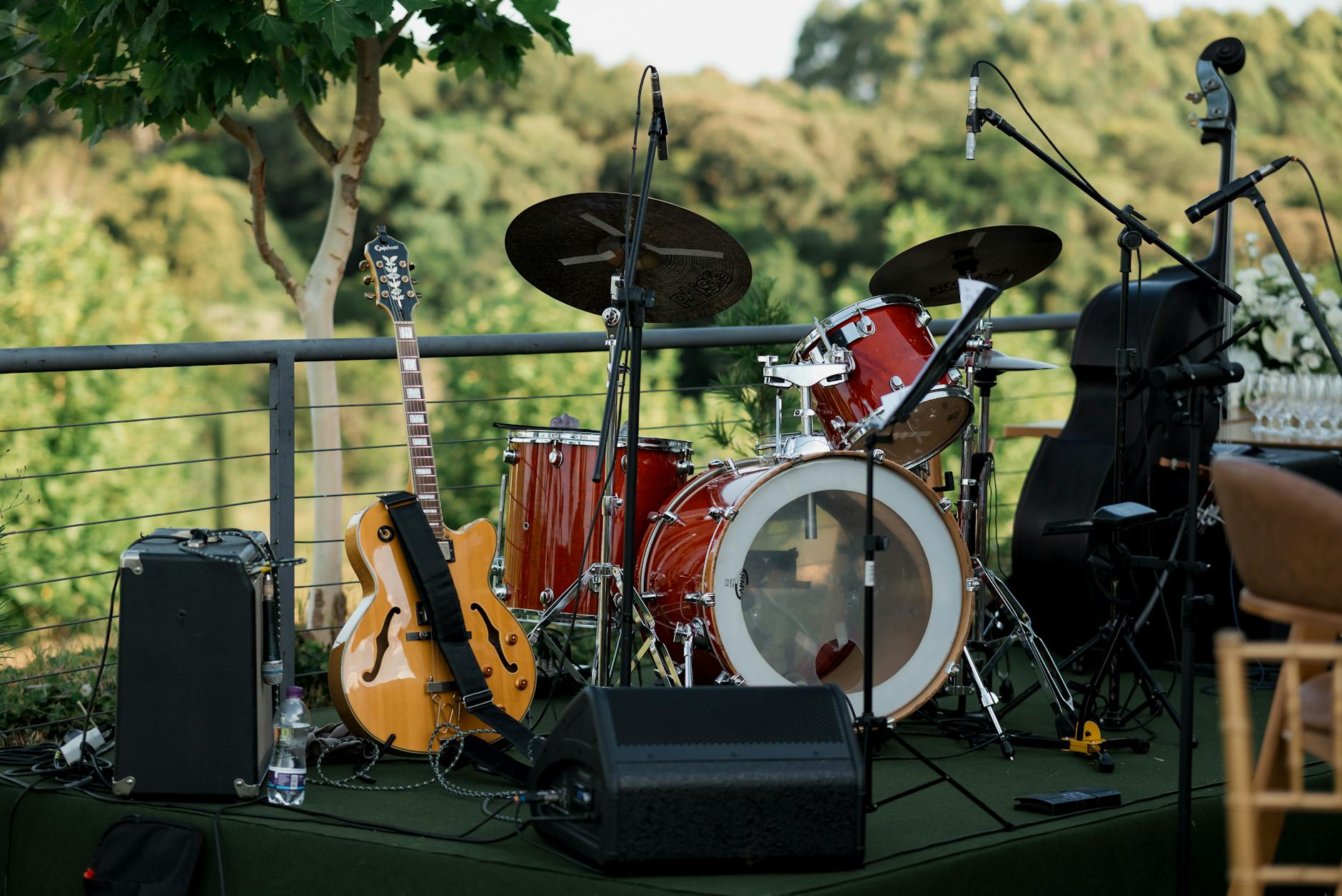 Jazz festival outdoor concert stage performers