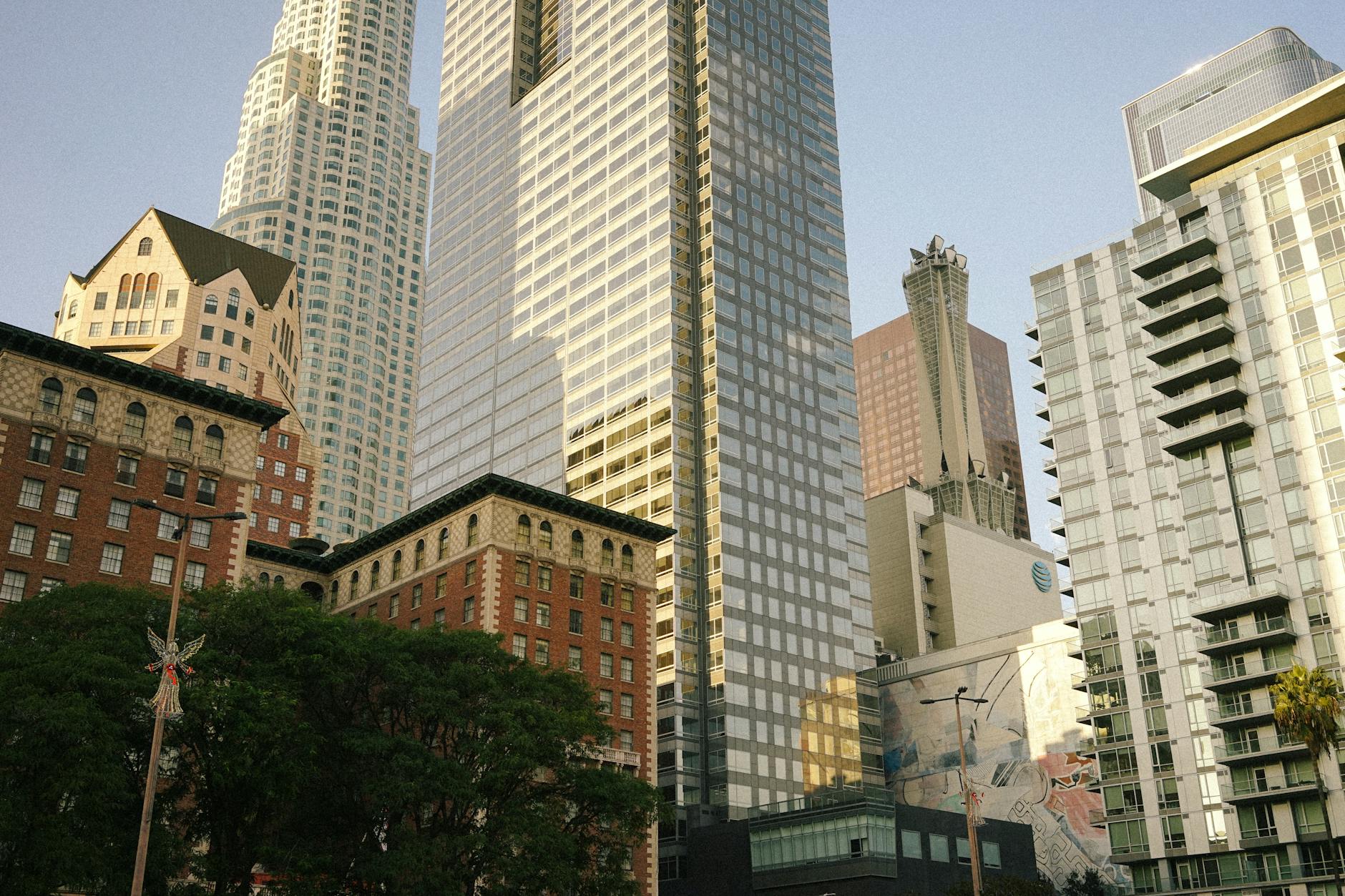Vancouver downtown architecture from above