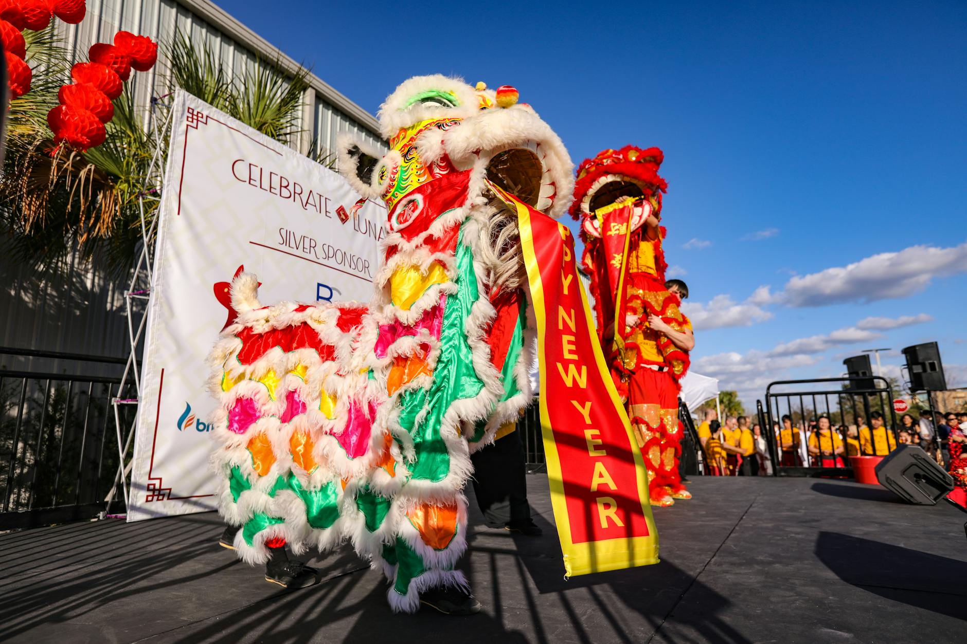 Chinese Lunar New Year dragon dance parade