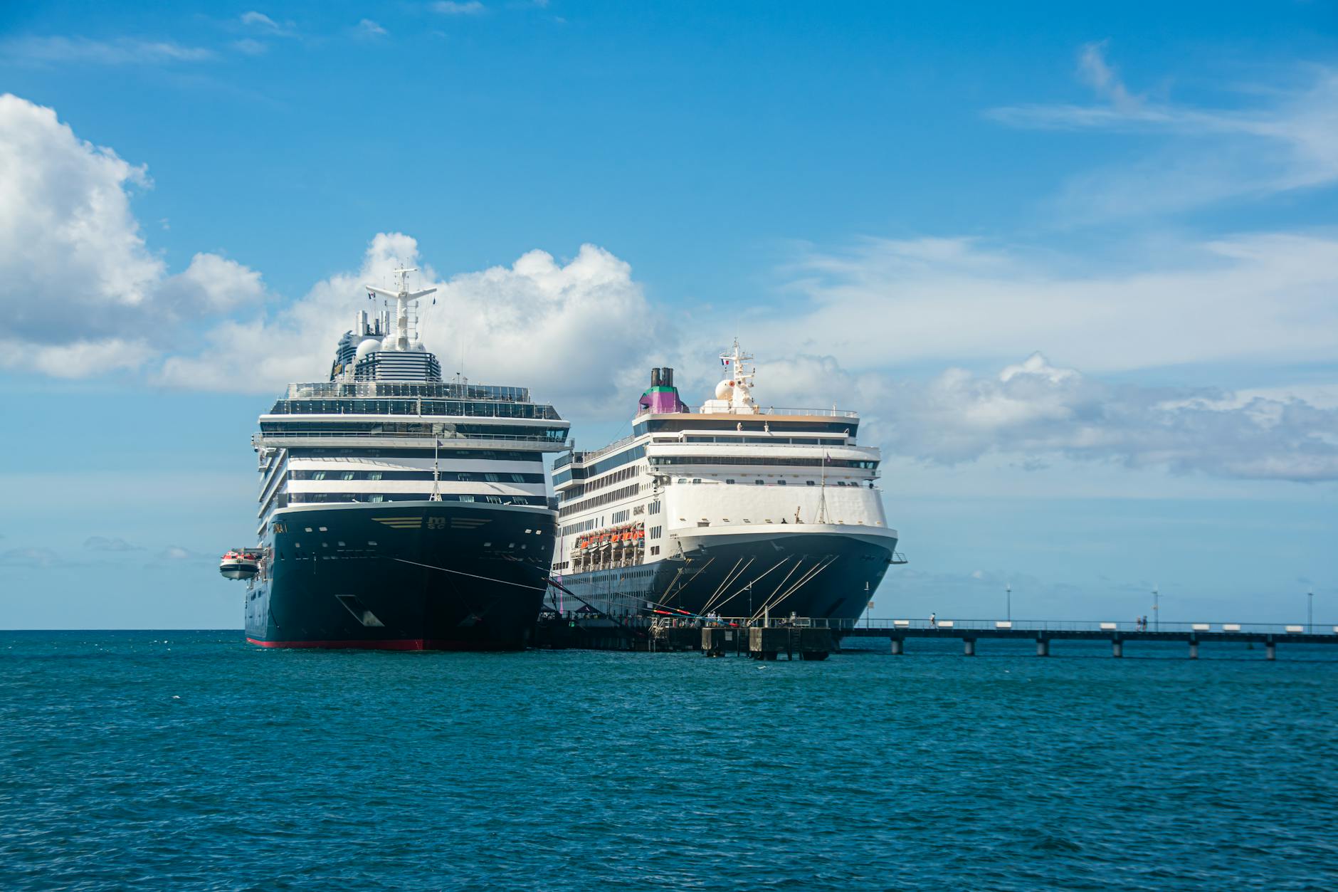 Cruise passengers disembarking at port
