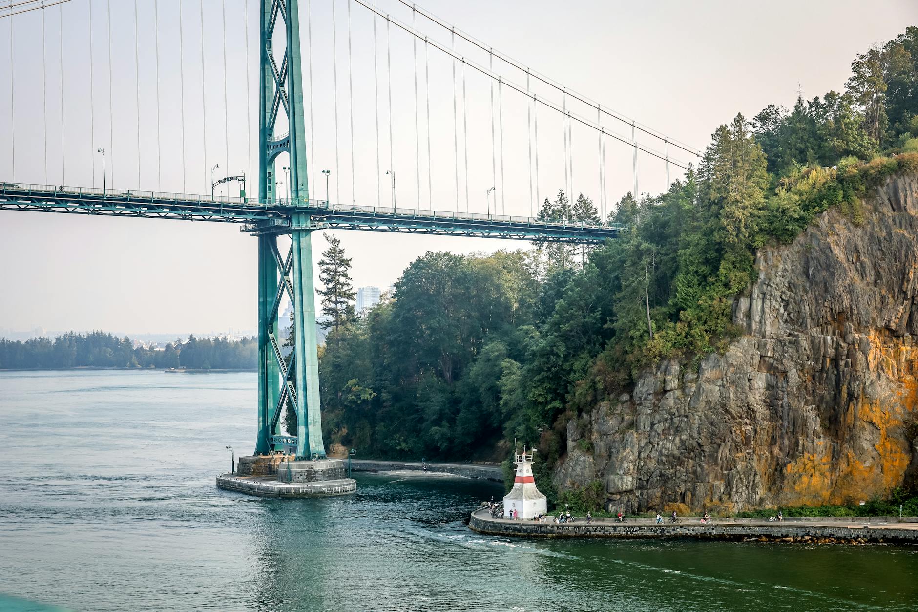 Lions Gate Bridge view from Stanley Park