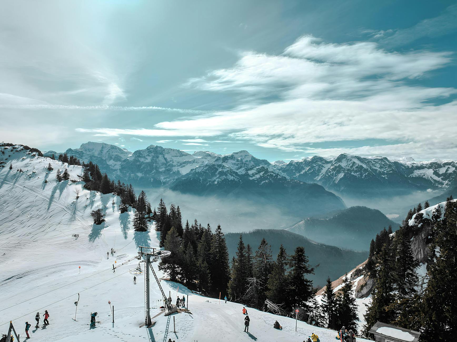 Alpine winter snow ski mountain