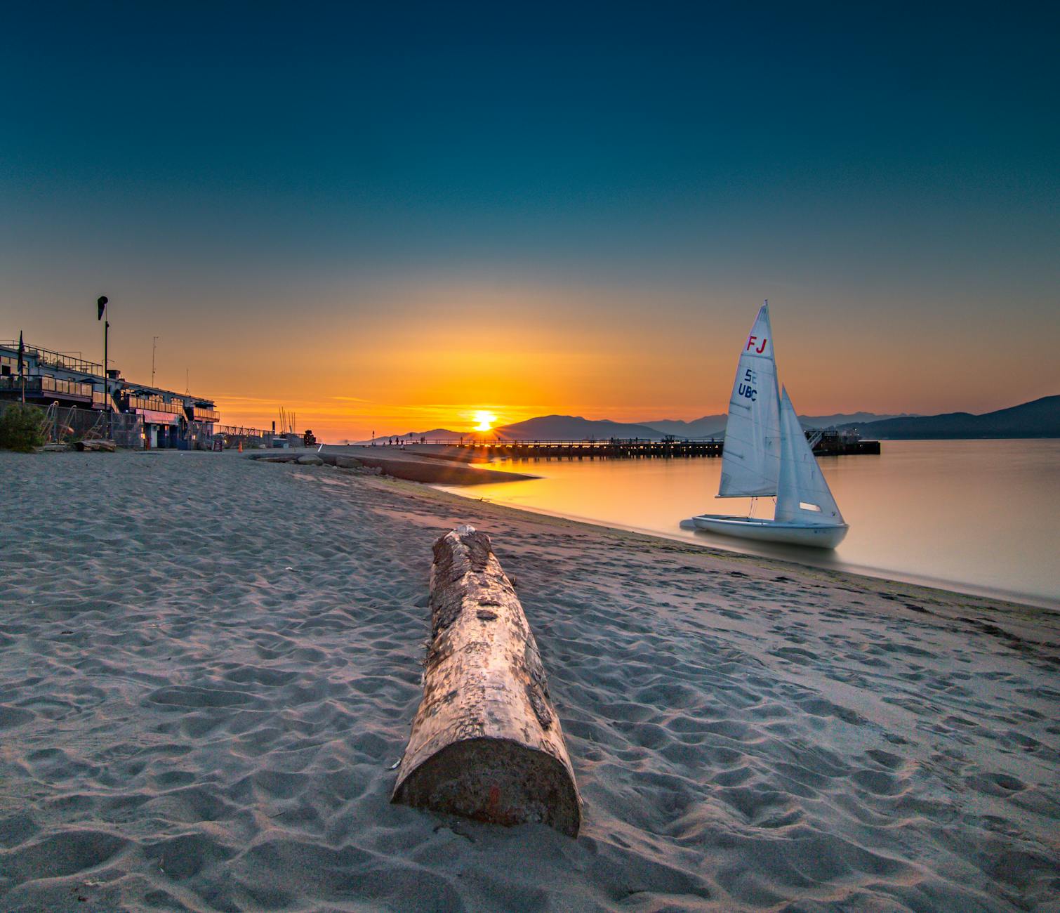 English Bay Beach Vancouver sunset