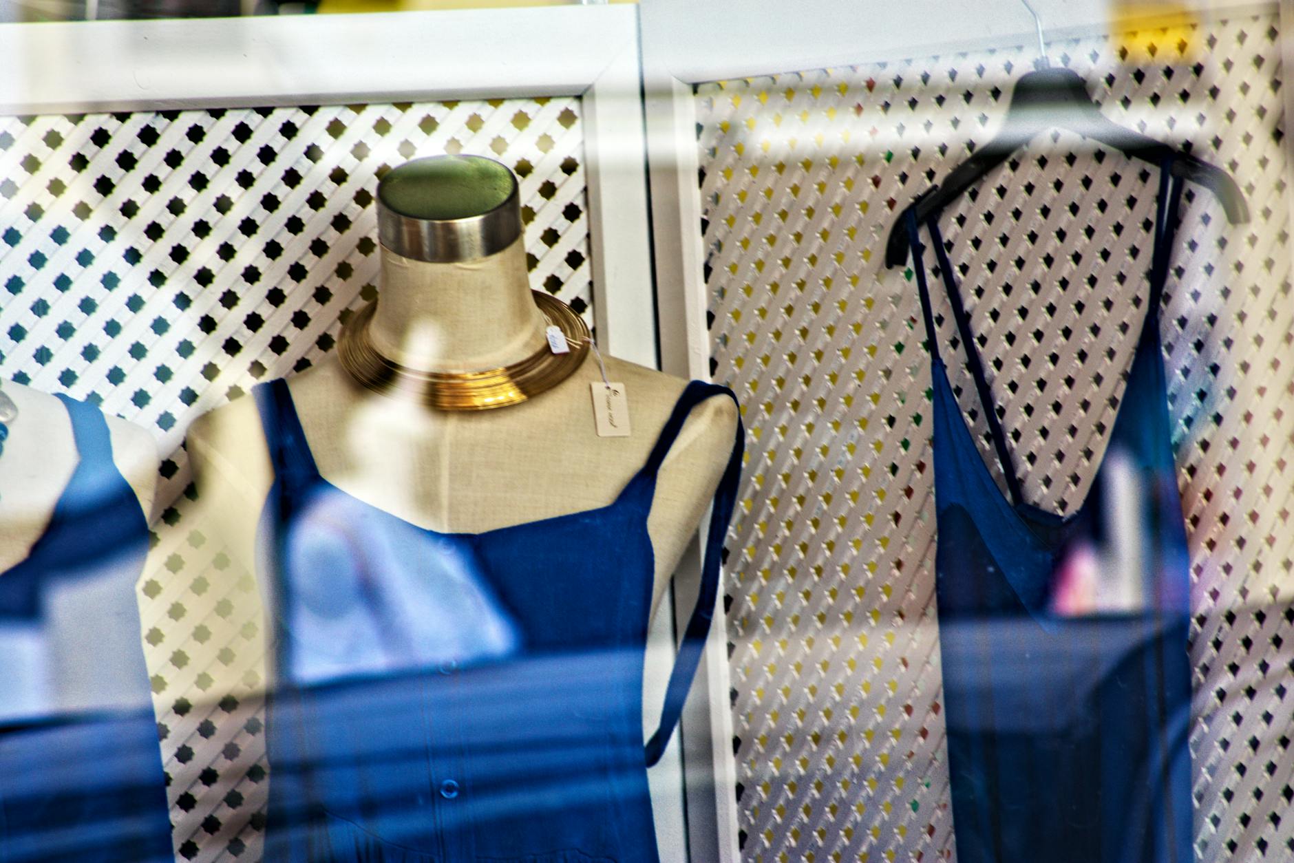 Boutique shop window display fashion