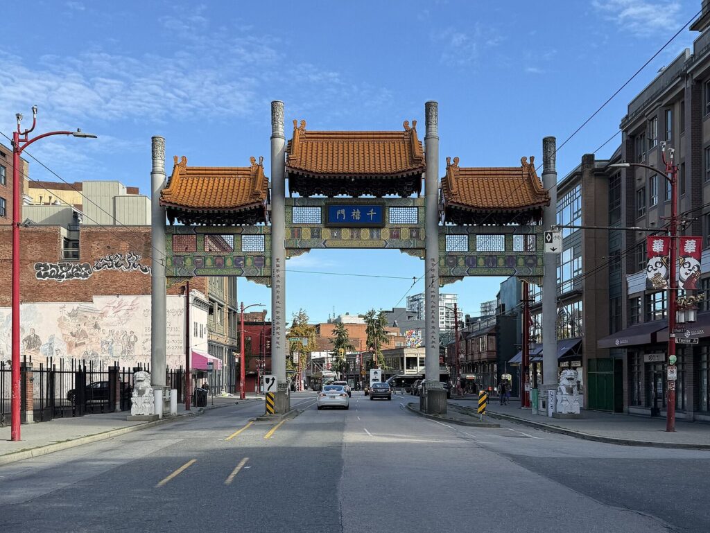 Millennium Gate on Pender Street, the entrance to one of the oldest Vancouver neighbourhoods